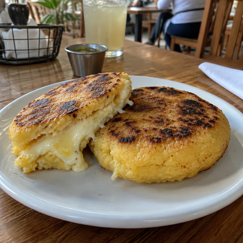 Arepas colombianas servidas calientes